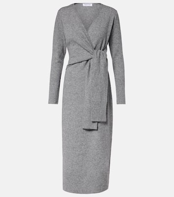 Salomez wool and cashmere wrap midi dress | Veronica Beard