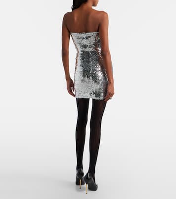 Sequined strapless minidress | Gucci