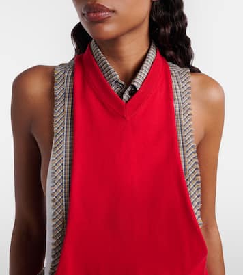 Knitted cotton top | Versace