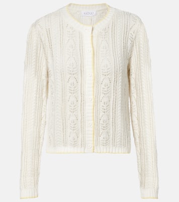 Daisy pointelle cotton-blend cardigan | Velvet