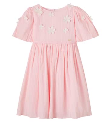 Floral-appliqué cotton dress | Patachou