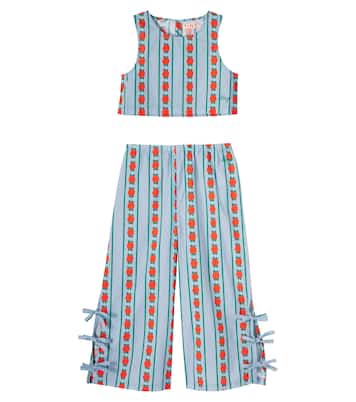 Floral cotton top and pants set | Tinycottons