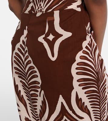 تنورة ميدي من القطن بطبعات Uma | Poupette St Barth