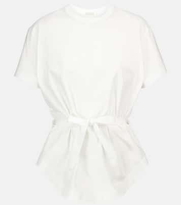 Camiseta de algodón con péplum | Alaïa