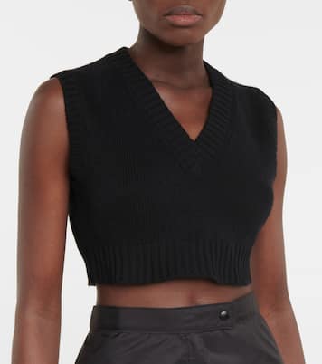 Pull raccourci en cachemire | Prada