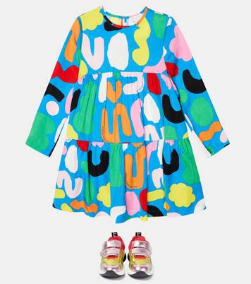 Abito a balze in cotone con stampa | Stella McCartney Kids