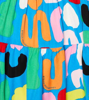 Abito a balze in cotone con stampa | Stella McCartney Kids