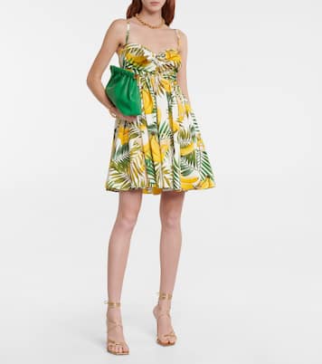 Printed cotton-blend minidress | Oscar de la Renta