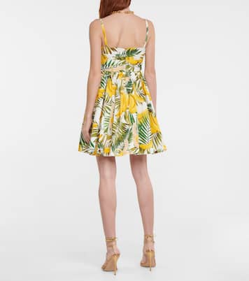 Printed cotton-blend minidress | Oscar de la Renta