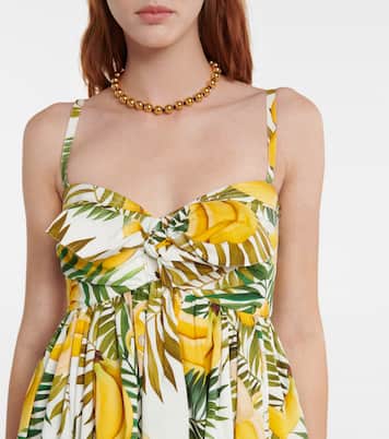 Printed cotton-blend minidress | Oscar de la Renta