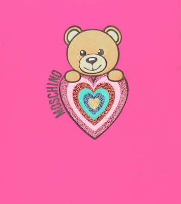 Camiseta estampada con logo y glitter | Moschino Kids