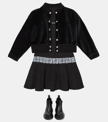 Cardigan en velours de coton mélangé | Givenchy Kids