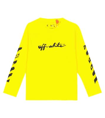 로고 코튼 저지 스웨트셔츠 | Off-White Kids