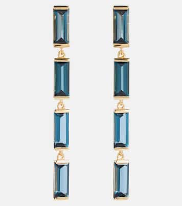 Boucles d'oreilles Deco Maxi en or 9 ct et topaze | Aliita