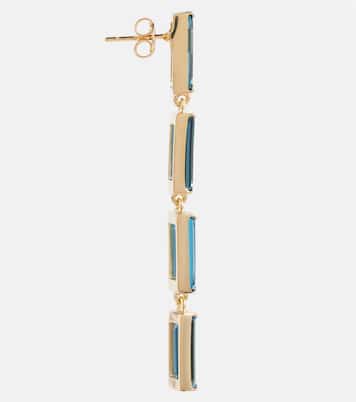 Boucles d'oreilles Deco Maxi en or 9 ct et topaze | Aliita