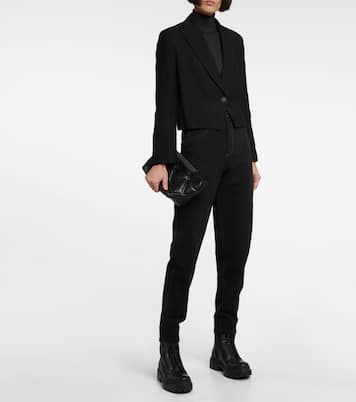 Pantaloni in misto cotone a vita alta | Brunello Cucinelli