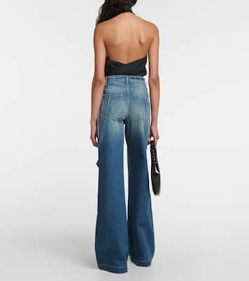 Distressed high-rise wide-leg jeans | Peter Do