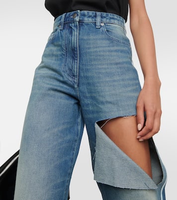 Distressed high-rise wide-leg jeans | Peter Do