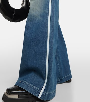 Distressed high-rise wide-leg jeans | Peter Do