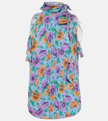 Top Dali de seda floral | Veronica Beard