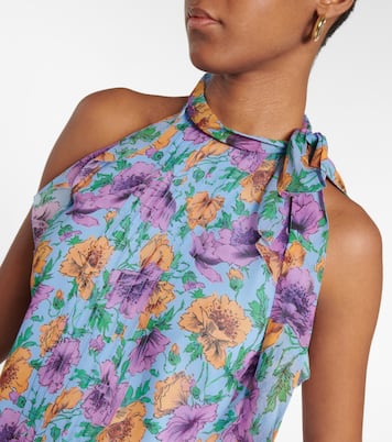 Top Dali de seda floral | Veronica Beard