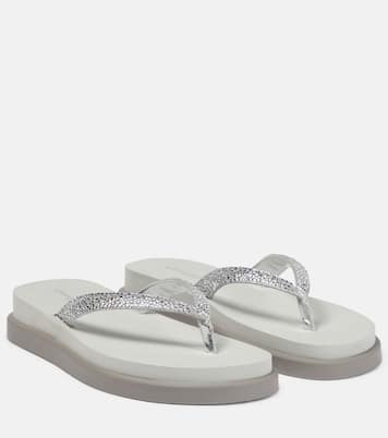 Sandali infradito in pelle con platform | Gianvito Rossi