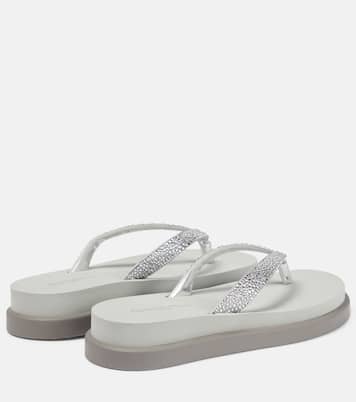 Sandali infradito in pelle con platform | Gianvito Rossi