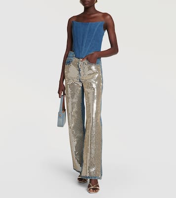 Denim bustier top | Giuseppe di Morabito