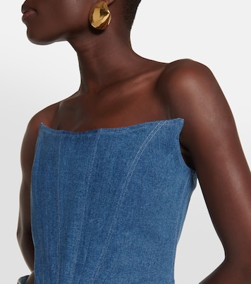Denim bustier top | Giuseppe di Morabito
