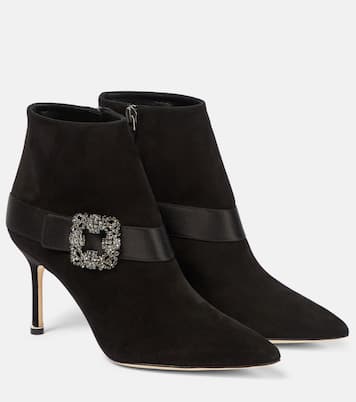 Stivaletti Plinianu in suede | Manolo Blahnik