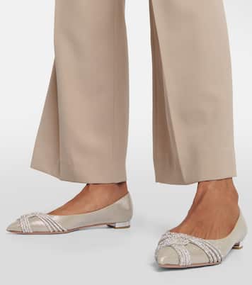 Verzierte Ballerinas Gatsby aus Satin | Aquazzura