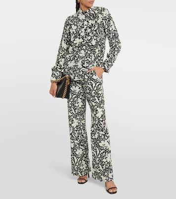 Pantalon ample imprimé en soie | Stella McCartney
