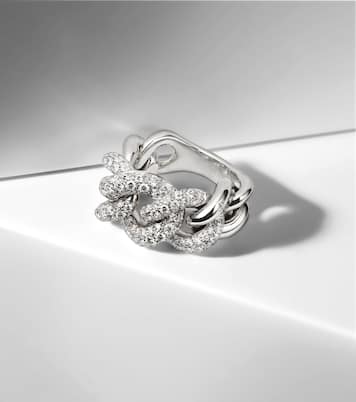 Bague Catene en or blanc 18 ct et diamants | Pomellato