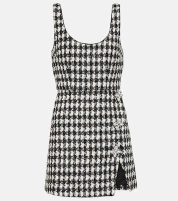 Checked bouclé minidress | Self-Portrait