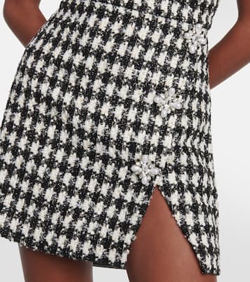 Checked bouclé minidress | Self-Portrait