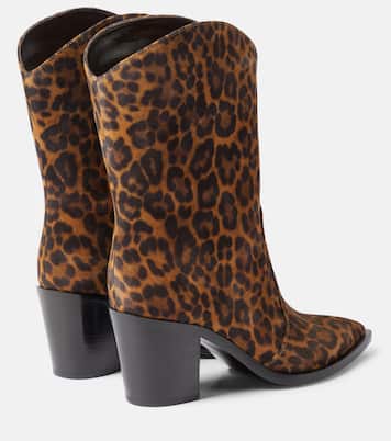 Denver leopard-print leather boots | Gianvito Rossi