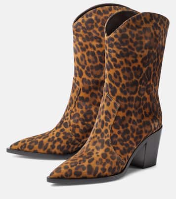 Denver leopard-print leather boots | Gianvito Rossi