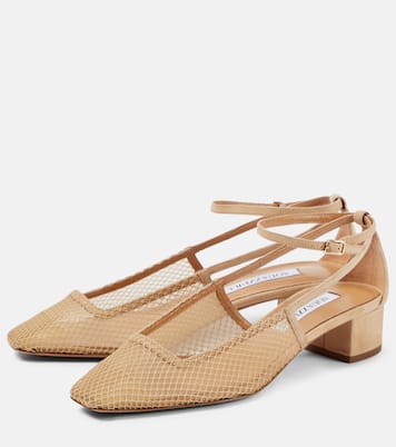 Forbidden Love 35 mesh and suede pumps | Aquazzura