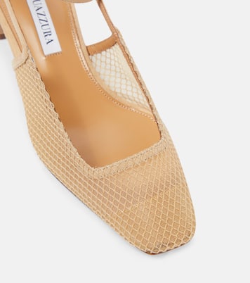 Forbidden Love 35 mesh and suede pumps | Aquazzura