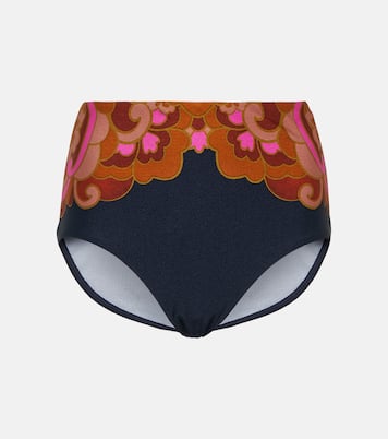 Acadian printed high-rise bikini bottoms | Zimmermann