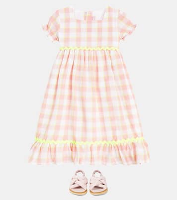 Gabrielle checked cotton dress | La Coqueta