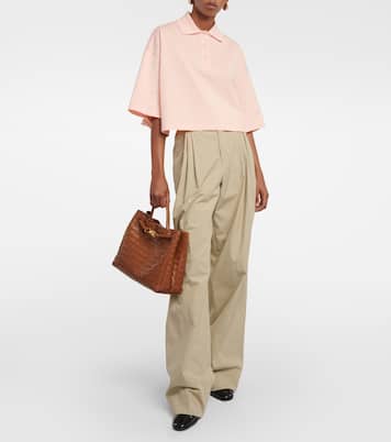 Pantalones anchos de algodón y seda | Bottega Veneta
