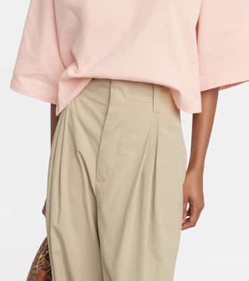 Pantalones anchos de algodón y seda | Bottega Veneta