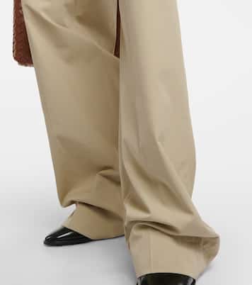 Pantalones anchos de algodón y seda | Bottega Veneta