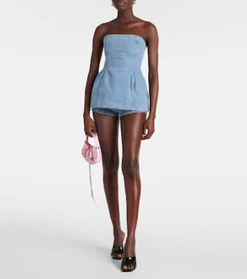 Strapless denim corset | Magda Butrym