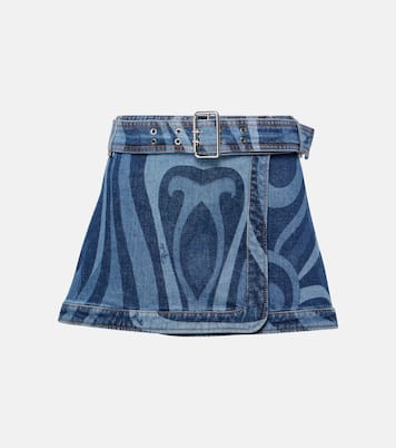 Minifalda envolvente Marmo de denim | Pucci