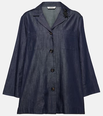 Embellished cotton denim top | 'S Max Mara