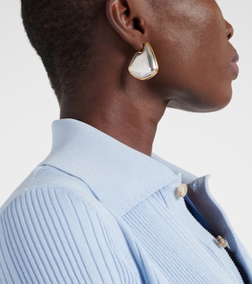 Fin Small 18kt gold-plated sterling silver earrings | Bottega Veneta