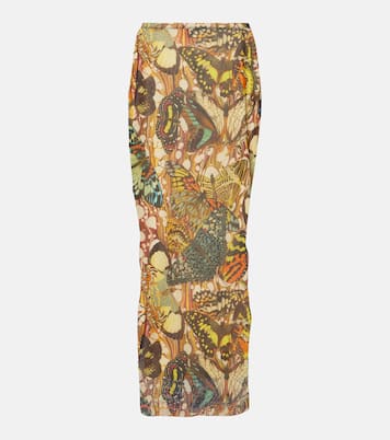 Printed mesh maxi skirt | Jean Paul Gaultier