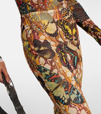 Printed mesh maxi skirt | Jean Paul Gaultier